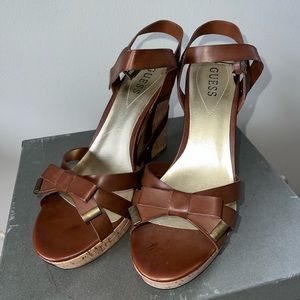 Guess cork wedge sandals